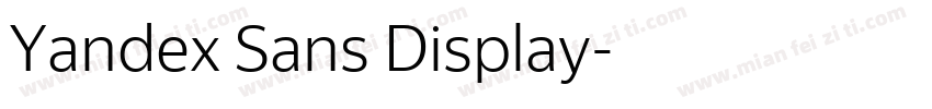 Yandex Sans Display字体转换